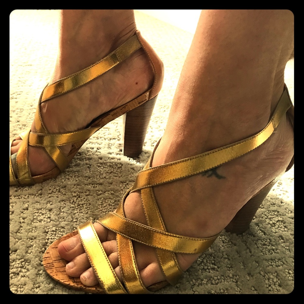 Strappy Coach Heels sz 8 1/2